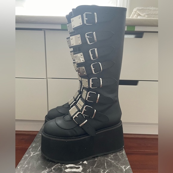 NWT Demonia Damned Destiny Platforms Size 8 Black - Picture 4 of 7